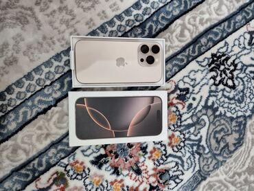 iphone xs бишкек: IPhone 16 Pro, Жаңы, 256 ГБ, Desert Titanium, Коргоочу айнек, Куту, 100 %