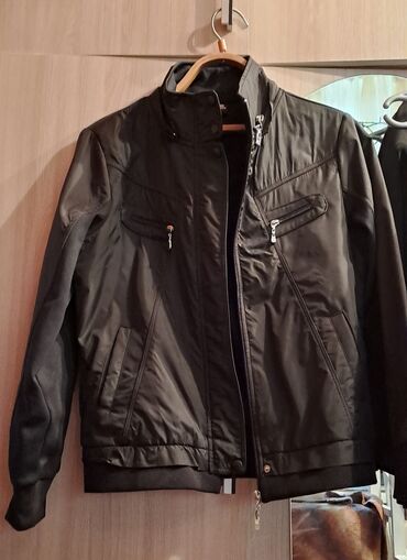 коженная куртка мужская: Куртка L (EU 40), цвет - Черный