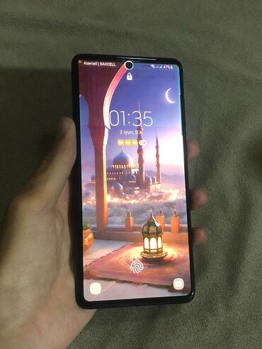 samsung j120: Samsung Galaxy A71, 128 GB, rəng - Qara, Sensor, Barmaq izi, Simsiz şarj