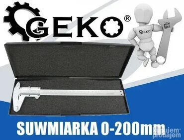 Ostali uređaji: Šubler sa dve čeljusti 200 mm GEKO (Poljska) Cena: 1.600 dinara — 3