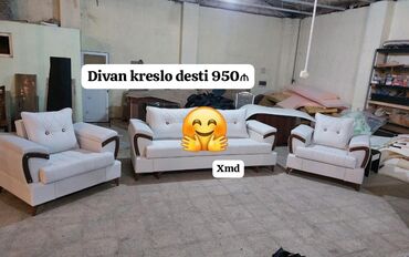 saç kəsimi kreslosu: Divan, 2 kreslo