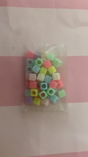 rubik kubu: Pastel rəngli kub muncuq dəsti - Material: plastik (yüngül, hamar — 1