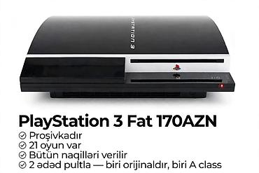 iphono 3: PlayStation 3 Fat — 170 AZN - Proshivkalıdır - 21 oyun quraşdırılıb - — 1