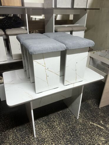 Кухонные столы и стулья: Кухонный стол и стул, Новый — 6