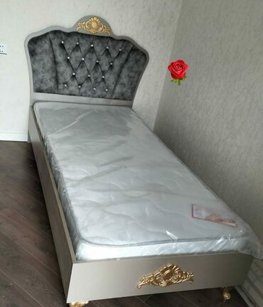 çarpayı matras: Новый, Односпальная кровать, С матрасом