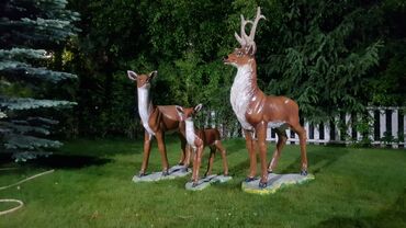 Мангалы: Садовая скульптура "Семейство Оленей" - идеальный способ добавить