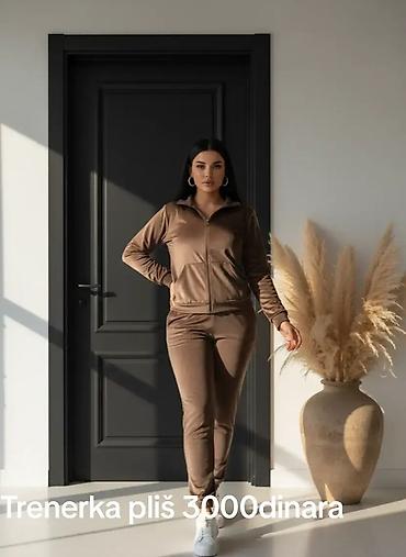pull and bear turkey: Ženska plišana trenerka – komplet gornji deo + donji deo - Materijal — 2