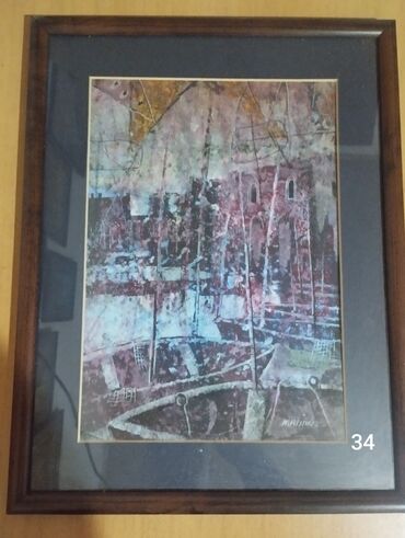 Şəkillər, tablolar: Istedadli ressam Mahmudzadenin 1999-cu ilde yaratdigi "Baki kendleri — 2