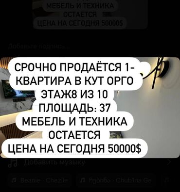 Продажа участков: 1 комната, 37 м², Элитка, 8 этаж, Евроремонт