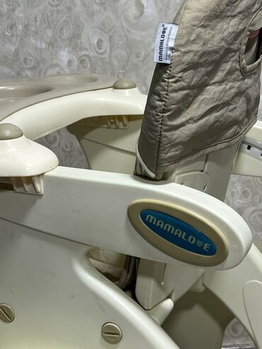 Yemək masaları, oturacaqları: MAMALOVE uşaq yemək stulu - Rəng: bej/krem - Yumşaq arxa hissə və — 4