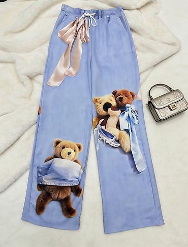 Pantalone: ❤️Ženske široke pantalone sa printom medvedića
✅2400 din — 7