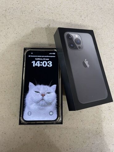 Apple iPhone: IPhone 13 Pro, Б/у, 128 ГБ, Серебристый, Защитное стекло, Чехол, Кабель, 78 %
