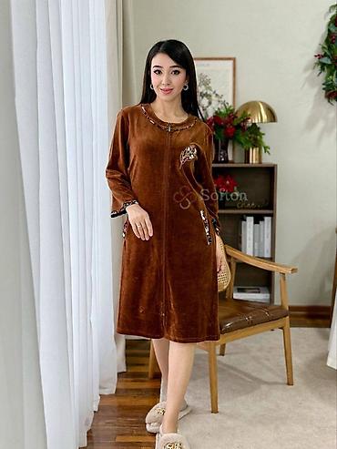 Халаты: Домашнее платье-халат Softon - Материал: мягкий велюр, приятный к — 8