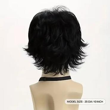helake: Muška perika – srednja dužina, slojeviti “shag/mullet” stil - — 5