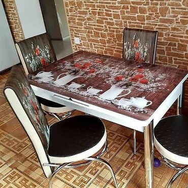 Divan və masa dəstləri: 🇹🇷Türk istehsalı Möhtəşəm ✨✨ Kuxna üçün stol stul dəsti 2 stul 1 — 7