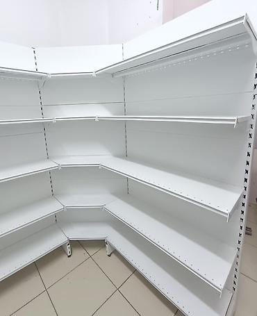 полка для угла: Угловой модульный стеллаж для магазина - Конструкция: пристенный — 6