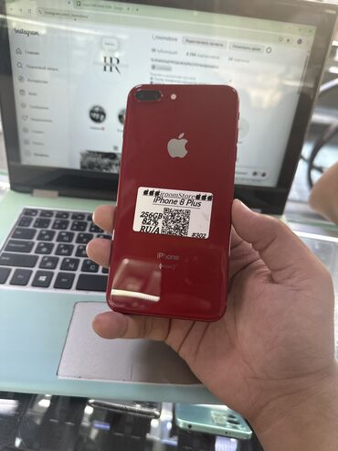 айфон 9 цена в бишкеке цум: IPhone 8 Plus, Колдонулган, 256 ГБ, Кызыл, 82 %