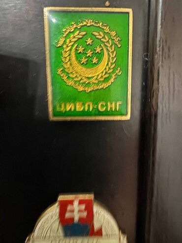 Значки, ордена и медали: Комплект значков: 1. Герб РУ; 2. Канада + Кыргызстан - Кумтор. 3. Флаг — 7