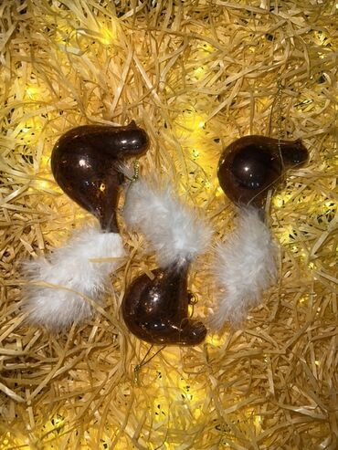 Yeni il oyuncaqları və bəzəkləri: Yeni il ağacı üçün quş fiqurlu bəzək dəsti - Dizayn: kiçik quş — 11