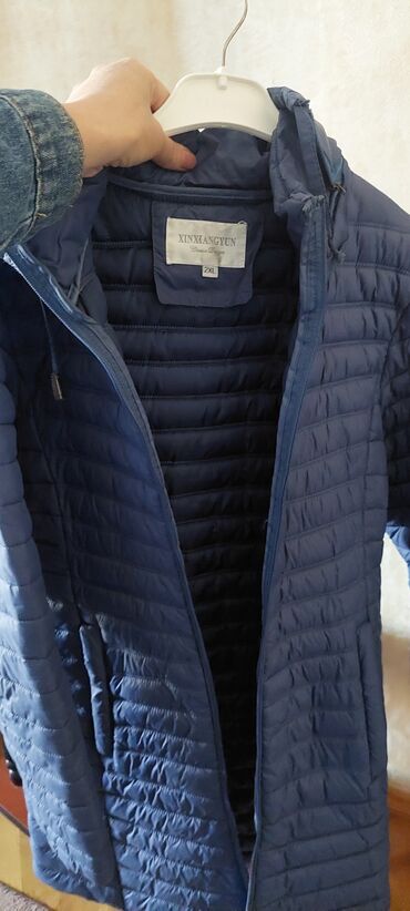 теплые мужские шарфы: Мужская куртка, Болонка, Осенняя, 2XL