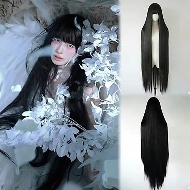 Perike i klipse: Duga ravna perika u boji pastelno roze Dužina 100cm. - Tip — 14