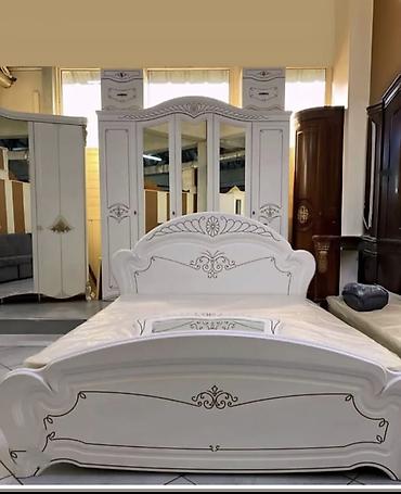standing mirror: Спальный гарнитур 5-дверный, классический стиль. - Цвет: молочный — 1