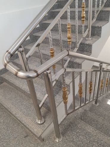 Обшивка лестниц: Перила из нержавеющей стали Любой сложности 🔗 Работа выполняется at lalafo.kg — 8 Обшивка лестниц: Перила из нержавеющей стали Любой сложности 🔗 Работа выполняется — 8
