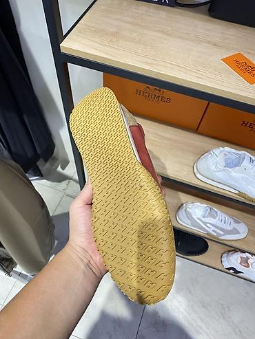 замшевые: Кроссовки Hermes Paris, модель с замшевыми панелями - Верх — 2