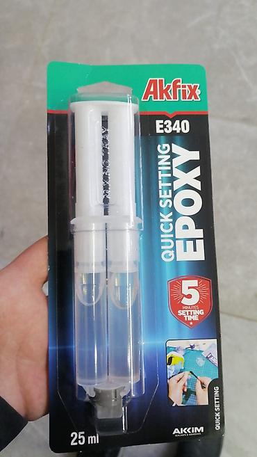 eboksit satilir: Akfix E340 Quick Setting Epoxy – 2 komponentli epoksid kley - Həcm — 1