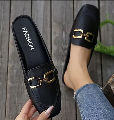 lofe: Qadın üçün ayaqqabı kolleksiyası - Yaşıl maviş loafer-müləklər — 2