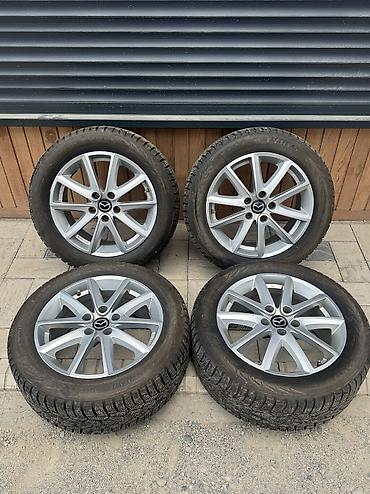 диски mazda: Колеса в сборе 225 / 55 / R 17, Всесезонная, Б/у, Комплект, Легковые, Литые, отверстий - 5 — 1