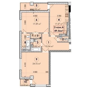кв бишкек долгосрочно: 2 комнаты, 90 м², Элитка, 3 этаж, Без ремонта, Газовое отопление