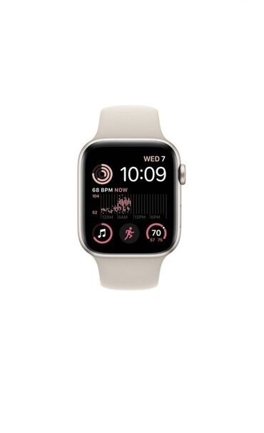 купить ноутбук в бишкеке: Умные часы Apple Watch с квадратным корпусом цвета "Звездный свет" и