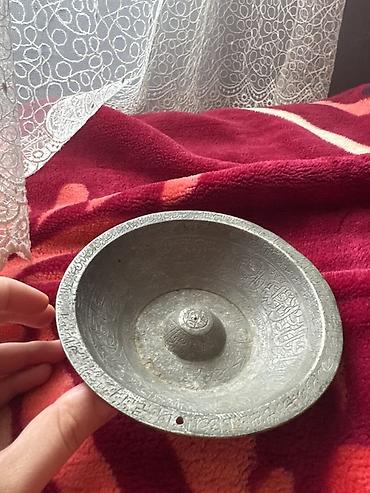 Другой декор и предметы интерьера: 40 acar cam qabı. Məhsul: Oyma naxışlı metal kasa/şamdan qapağı — 2