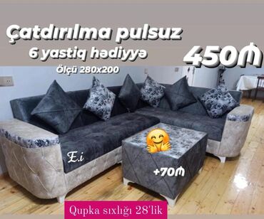 Masa və oturacaq dəstləri: Künc divan