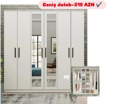 reşotka qapılar: Yeni, 6 qapı Düz dolab, Şifonyer