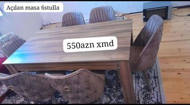 Uşaq və gənc otağı üçün dəstlər: Qonaq otağı üçün, Yeni, 6 stul