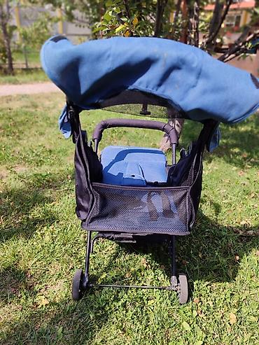 Коляски: Прогулочная коляска Babystone, цвет — голубой деним,очень лёгкая 4 кг — 5