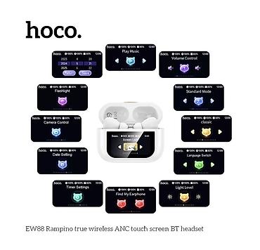 samsung flip: Беспроводные наушники Hoco EW88 Rampino с активным шумоподавлением и — 4