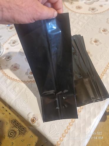 dibcek qablari: Qara rəngli ting kisələri (deşikli) - Material: sıx polietilen (PE) — 2