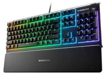 игровой компьютер ош: SteelSeries Apex 3 TKL Membran Gaming Keyboard RGB Backlight RU