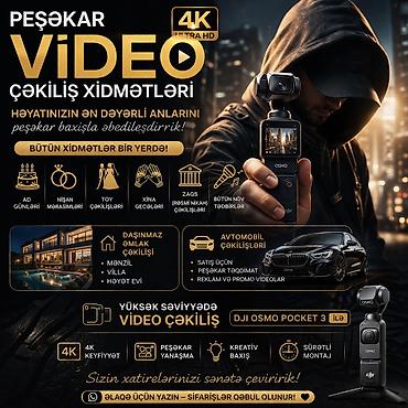 Digər xidmətlər: Peşəkar 4K VIDEO ÇƏKİLİŞ XİDMƏTLƏRİ Həyatınızın ən dəyərli anlarını — 1