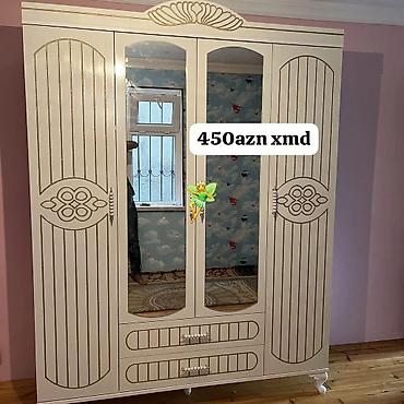 Yeni, 4 qapılı, Ağ, Açılan, Düz dolab