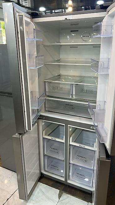 Samsung dörd qapılı soyuducu (inox rəng, French Door dizayn)
