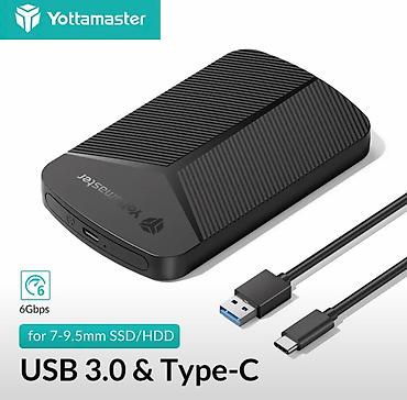 mac m2: Корпус Yottamaster для 2.5" SSD/HDD, USB 3.0 и USB Type‑C. В — 1