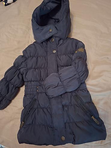 qız paltar: Qız uşağı üçün qış gödəkçəsi - Rəng: tünd göy - Model: qabarıq — 2
