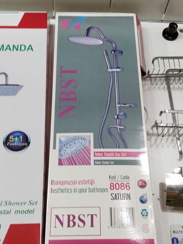 железная ванна: NBST brendinin "Robot Sürgülü Duş Seti" məhsulu, vannanızın estetik
