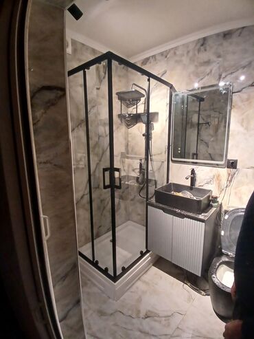 Duş kabinaları, arakəsmələr: Yeni Arakəsmə, Künc üçün, Pulsuz çatdırılma — 6