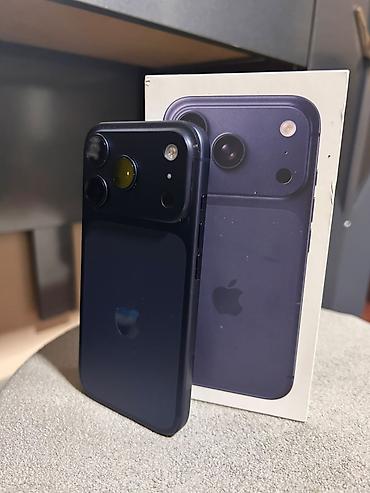 samsung 12 s: IPhone 17 Pro, 256 GB, Blue Titanium, Zəmanət, Simsiz şarj, Face ID — 1