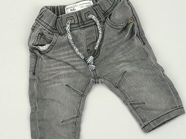 Jeansy: Spodnie jeansowe, 0-3 m, stan - Bardzo dobry